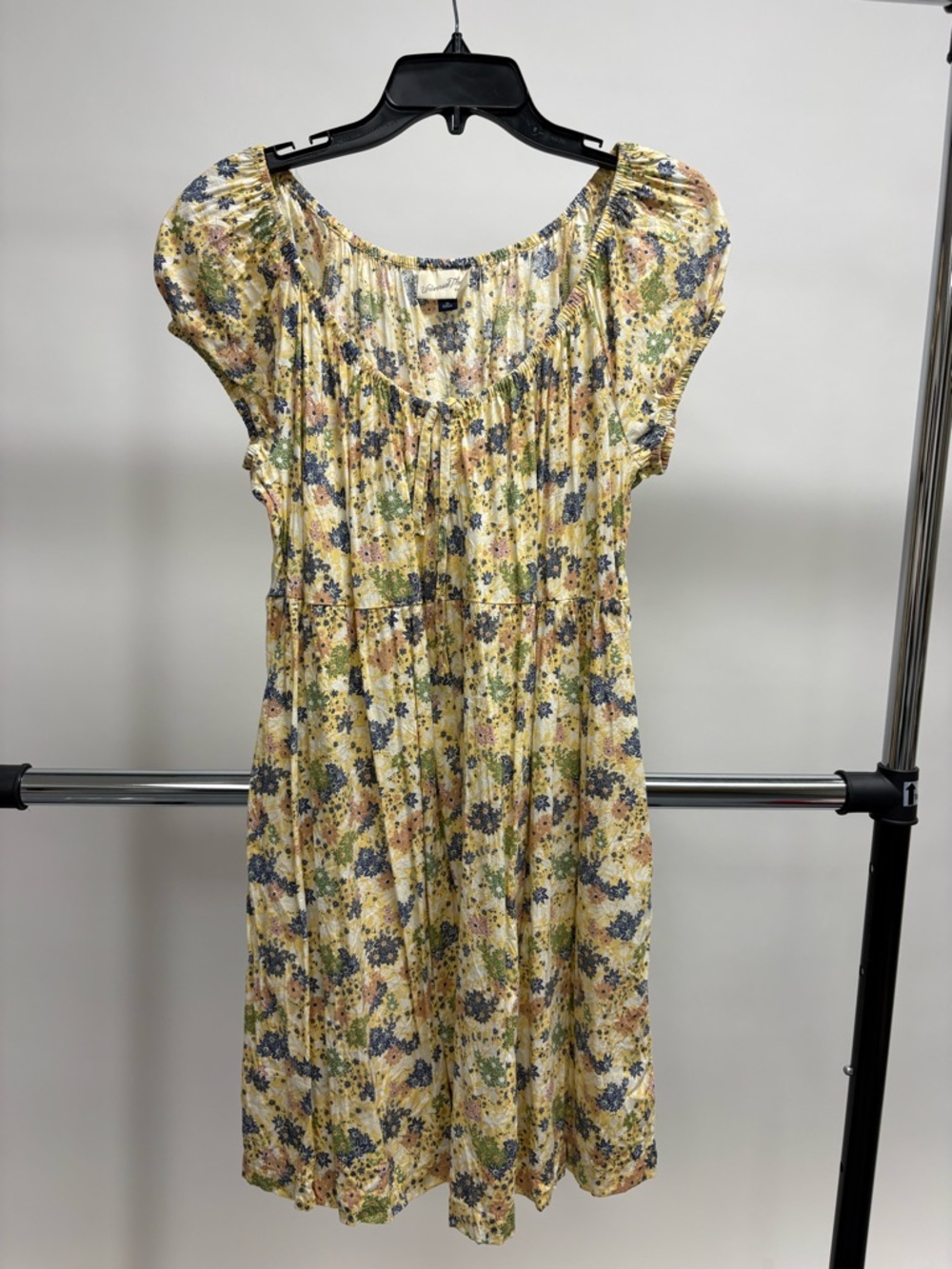 Universal Thread Yellow Floral Short Sleeve Sundress